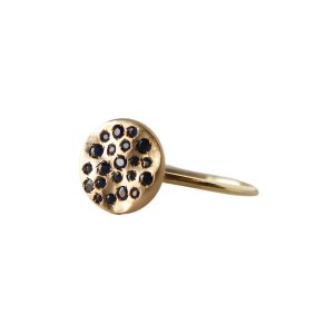 Ring Curved Blue Sapphire